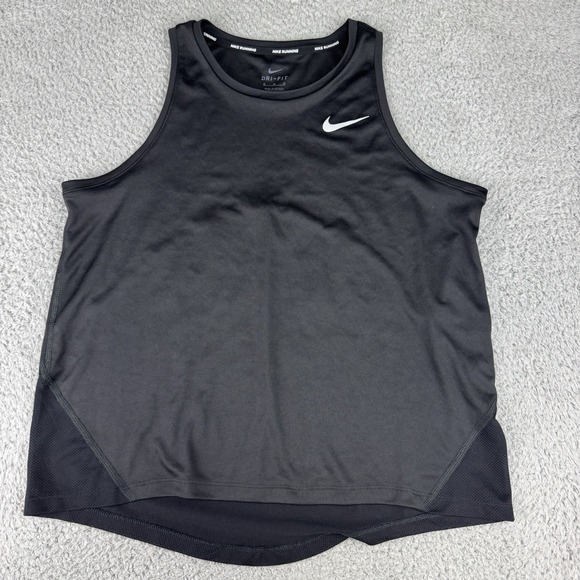 Nike Running‎ Dri Fit Women's Black Tank Top Dd8459-010 Size Medium - Picture 1 of 10